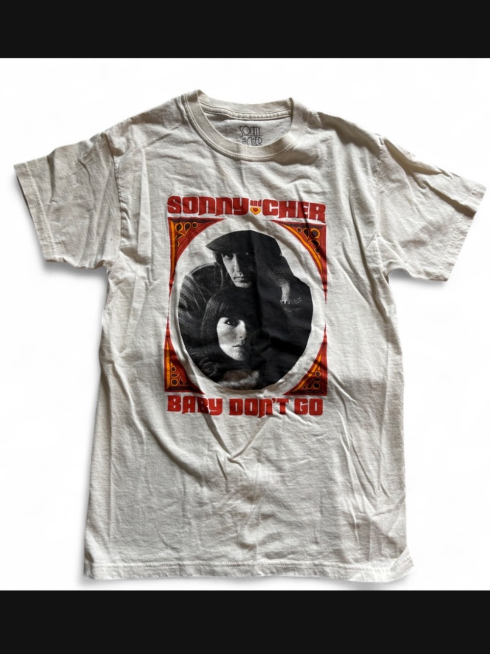 White Graphic 'Baby Don't Go' Short Sleeve Tee